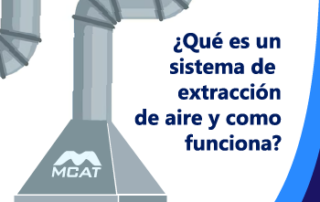 Ilustración de sistema de extracción de aire con ductos y campana MCAT
